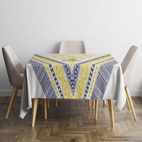 Peniamina Gospel Day Niue Tablecloth Cross Dove Hiapo Pattern Yellow LT14 - Polynesian Pride