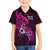 Polynesia Breast Cancer Awareness Family Matching Puletasi Dress and Hawaiian Shirt Think Pink Polynesian Ribbon Black Version LT14 Son's Shirt Pink - Polynesian Pride