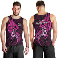 Polynesia Breast Cancer Awareness Men Tank Top Think Pink Polynesian Ribbon Black Version LT14 - Polynesian Pride