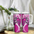 Polynesia Breast Cancer Awareness Tumbler With Handle Think Pink Polynesian Ribbon White Version