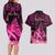 presonalised-tonga-breast-cancer-awareness-couples-matching-long-sleeve-bodycon-dress-and-hawaiian-shirt-pink-ribbon-brave-strong-warrior-tongan-ngatu-pattern