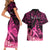 presonalised-tonga-breast-cancer-awareness-couples-matching-short-sleeve-bodycon-dress-and-hawaiian-shirt-pink-ribbon-brave-strong-warrior-tongan-ngatu-pattern