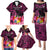 Presonalised Tonga Breast Cancer Awareness Family Matching Puletasi Dress and Hawaiian Shirt Pink Ribbon Brave Strong Warrior Tongan Ngatu Pattern LT14 - Polynesian Pride