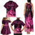 Presonalised Tonga Breast Cancer Awareness Family Matching Tank Maxi Dress and Hawaiian Shirt Pink Ribbon Brave Strong Warrior Tongan Ngatu Pattern LT14 - Polynesian Pride