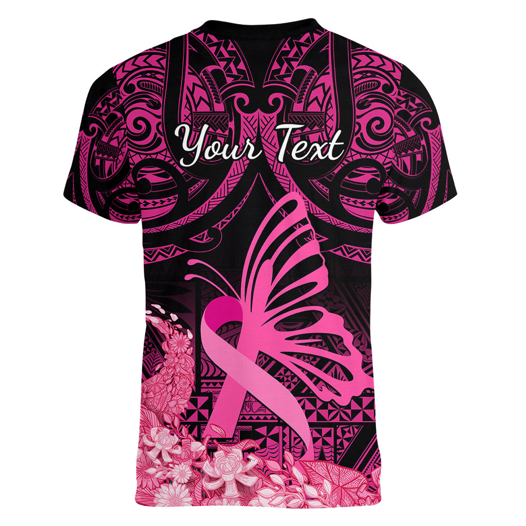 presonalised-tonga-breast-cancer-awareness-women-v-neck-t-shirt-pink-ribbon-brave-strong-warrior-tongan-ngatu-pattern