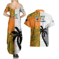 fiji-and-australia-rugby-couples-matching-summer-maxi-dress-and-hawaiian-shirt-2023-world-cup-aboriginal-mix-tapa-pattern