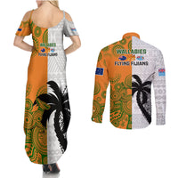 fiji-and-australia-rugby-couples-matching-summer-maxi-dress-and-long-sleeve-button-shirts-2023-world-cup-aboriginal-mix-tapa-pattern