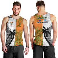Fiji And Australia Rugby Men Tank Top 2023 World Cup Aboriginal Mix Tapa Pattern LT14 - Polynesian Pride
