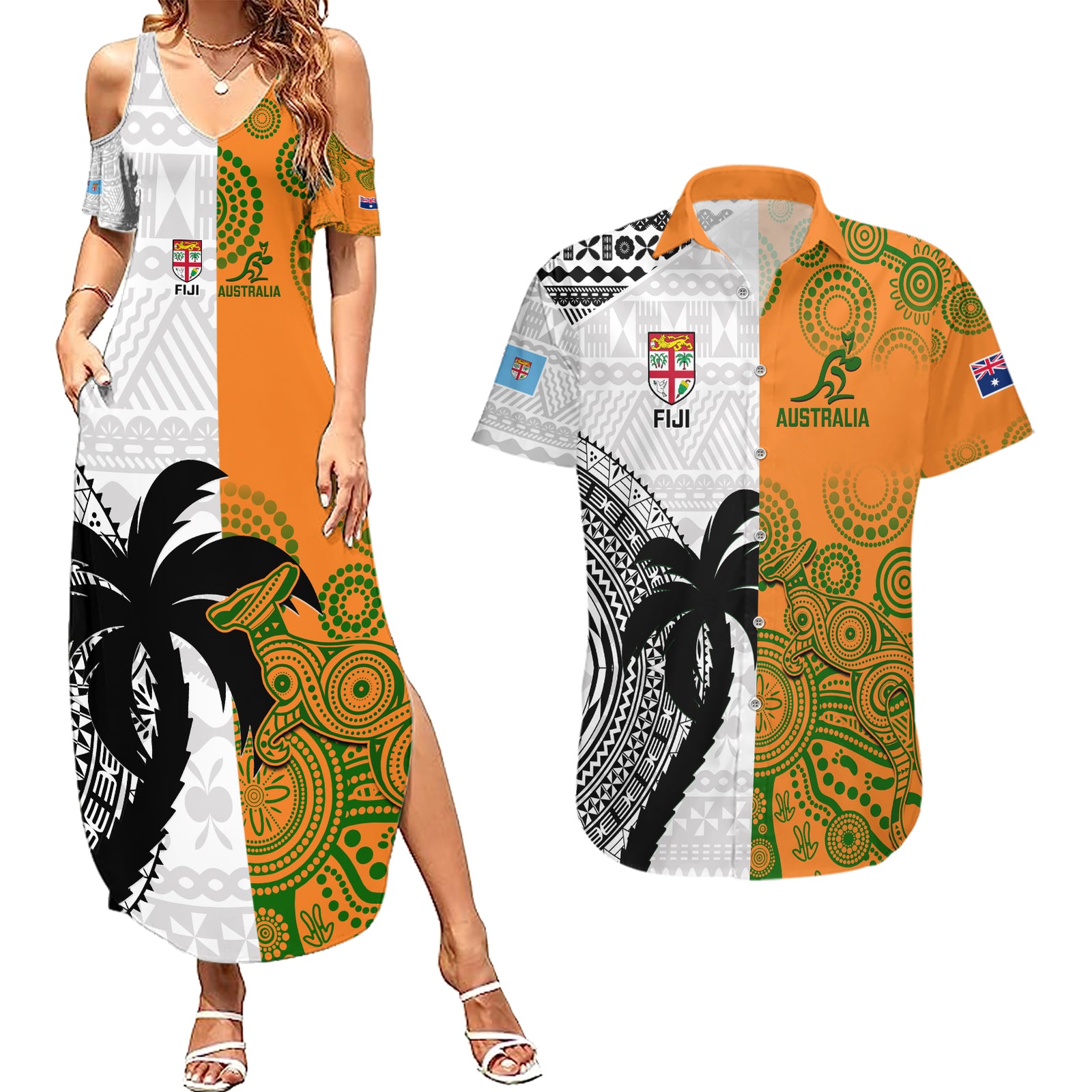 custom-fiji-and-australia-rugby-couples-matching-summer-maxi-dress-and-hawaiian-shirt-2023-world-cup-aboriginal-mix-tapa-pattern