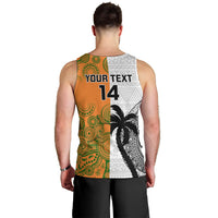 Custom Fiji And Australia Rugby Men Tank Top 2023 World Cup Aboriginal Mix Tapa Pattern LT14 - Polynesian Pride