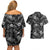 Hawaii Christmas Couples Matching Off Shoulder Short Dress and Hawaiian Shirt Tropical Style With Coat Of Arms LT14 - Polynesian Pride