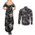 Hawaii Christmas Couples Matching Summer Maxi Dress and Long Sleeve Button Shirt Tropical Style With Coat Of Arms LT14 - Polynesian Pride