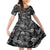 Hawaii Christmas Kid Short Sleeve Dress Tropical Style With Coat Of Arms LT14 KID Black - Polynesian Pride