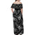 Hawaii Christmas Off Shoulder Maxi Dress Tropical Style With Coat Of Arms LT14 - Polynesian Pride