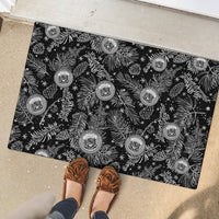 Hawaii Christmas Rubber Doormat Tropical Style With Coat Of Arms LT14 - Polynesian Pride