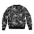 Hawaii Christmas Sleeve Zip Bomber Jacket Tropical Style With Coat Of Arms LT14 - Polynesian Pride