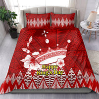 Tonga King Tupou I Day Bedding Set Tongan Ngatu Pattern With Crown LT14 - Polynesian Pride