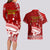 Personalised Tonga King Tupou I Day Couples Matching Long Sleeve Bodycon Dress and Hawaiian Shirt Tongan Ngatu Pattern With Crown LT14 - Polynesian Pride