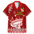 Personalised Tonga King Tupou I Day Family Matching Mermaid Dress and Hawaiian Shirt Tongan Ngatu Pattern With Crown LT14 Dad's Shirt - Short Sleeve Red - Polynesian Pride