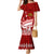 Personalised Tonga King Tupou I Day Family Matching Mermaid Dress and Hawaiian Shirt Tongan Ngatu Pattern With Crown LT14 Mom's Dress Red - Polynesian Pride