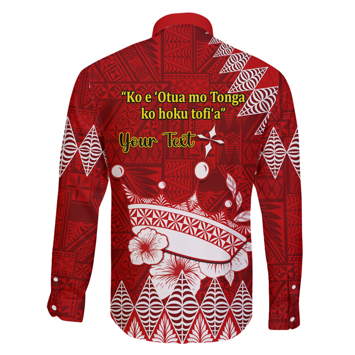 Personalised Tonga King Tupou I Day Family Matching Off Shoulder Short Dress and Hawaiian Shirt Tongan Ngatu Pattern With Crown LT14 - Polynesian Pride