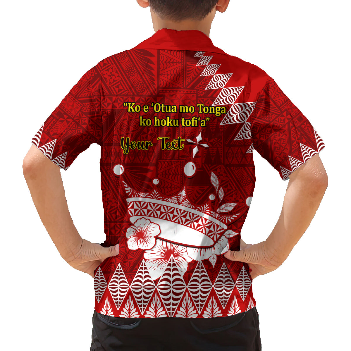 Personalised Tonga King Tupou I Day Family Matching Tank Maxi Dress and Hawaiian Shirt Tongan Ngatu Pattern With Crown LT14 - Polynesian Pride