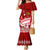 Personalised Tonga King Tupou I Day Mermaid Dress Tongan Ngatu Pattern With Crown LT14 Women Red - Polynesian Pride