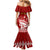 Personalised Tonga King Tupou I Day Mermaid Dress Tongan Ngatu Pattern With Crown LT14 - Polynesian Pride