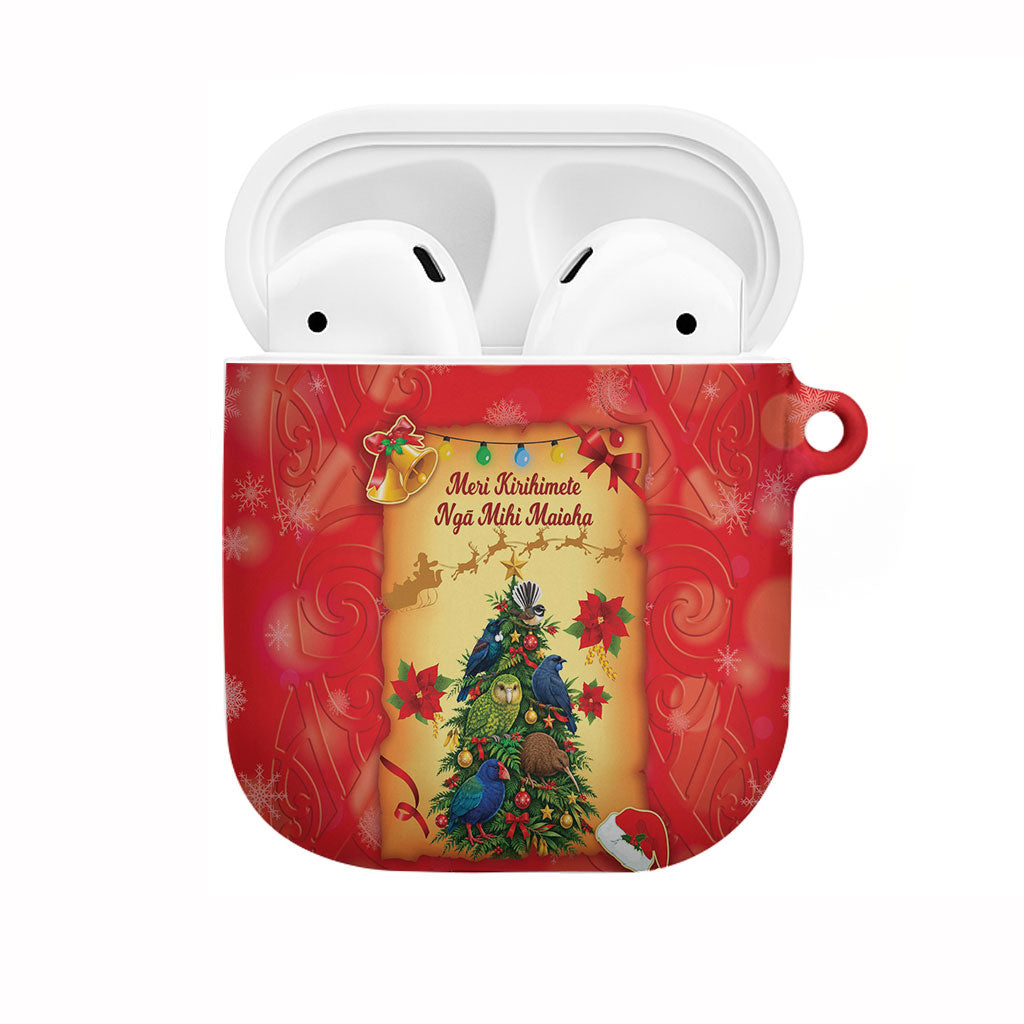 New Zealand Christmas AirPods Case Meri Kirihimete NZ Xmas Tree Animals