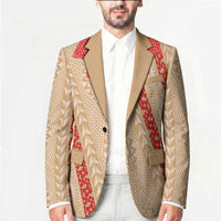 Malo e Lelei Tonga Blazer Heilala Lei Tongan Ngatu Pattern LT14 - Polynesian Pride