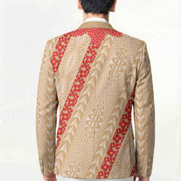 Malo e Lelei Tonga Blazer Heilala Lei Tongan Ngatu Pattern LT14 - Polynesian Pride