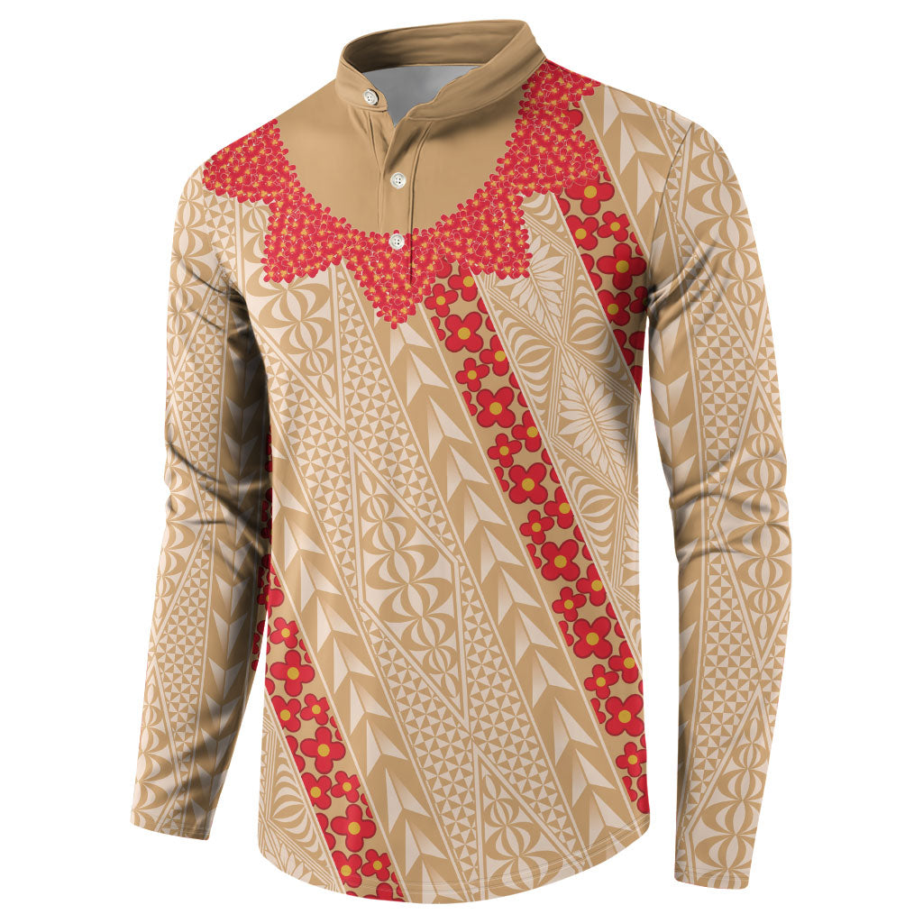 Malo e Lelei Tonga Button Sweatshirt Heilala Lei Tongan Ngatu Pattern LT14 - Polynesian Pride