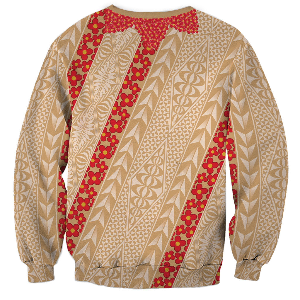 Malo e Lelei Tonga Sweatshirt Heilala Lei Tongan Ngatu Pattern LT14 - Polynesian Pride