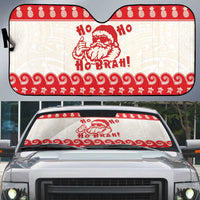 Red Mele Kalikimaka Hawaii Auto Sun Shade Funny Ho Ho Ho Santa Shaka - Polynesian Pride