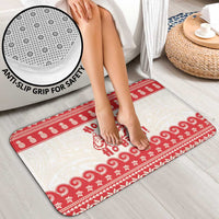 Red Mele Kalikimaka Hawaii Bathroom Set Funny Ho Ho Ho Santa Shaka - Polynesian Pride