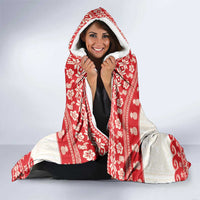 Red Mele Kalikimaka Hawaii Hooded Blanket Funny Ho Ho Ho Santa Shaka LT14 - Polynesian Pride