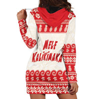 Red Mele Kalikimaka Hawaii Hoodie Dress Funny Ho Ho Ho Santa Shaka - Polynesian Pride