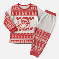 Red Mele Kalikimaka Hawaii Christmas Pajama Set Funny Ho Ho Ho Santa Shaka LT14 Men Red - Polynesian Pride