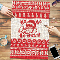 Red Mele Kalikimaka Hawaii Puzzle Funny Ho Ho Ho Santa Shaka LT14 Red - Polynesian Pride