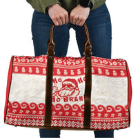 Red Mele Kalikimaka Hawaii Travel Bag Funny Ho Ho Ho Santa Shaka LT14 Red - Polynesian Pride