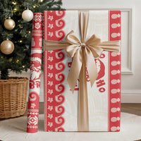 Red Mele Kalikimaka Hawaii Wrapping Paper Funny Ho Ho Ho Santa Shaka LT14 - Polynesian Pride