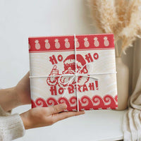 Red Mele Kalikimaka Hawaii Wrapping Paper Funny Ho Ho Ho Santa Shaka LT14 - Polynesian Pride