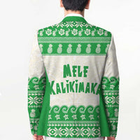 Green Mele Kalikimaka Hawaii Blazer Funny Ho Ho Ho Santa Shaka - Polynesian Pride