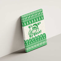 Green Mele Kalikimaka Hawaii Canvas Wall Art Funny Ho Ho Ho Santa Shaka - Polynesian Pride