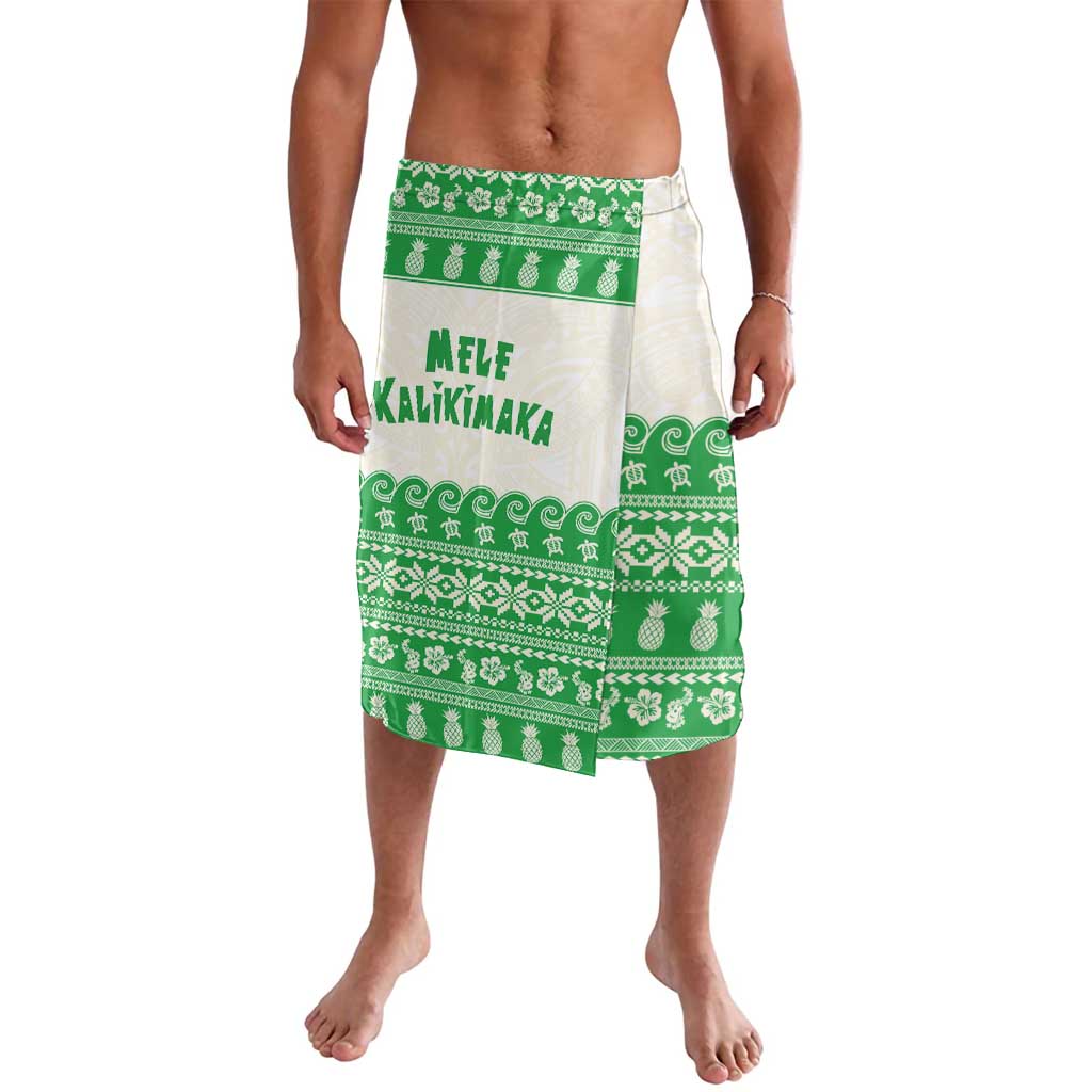 Green Mele Kalikimaka Hawaii Lavalava Funny Ho Ho Ho Santa Shaka - Polynesian Pride