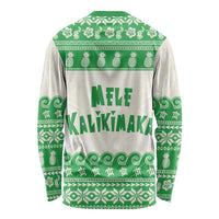 Green Mele Kalikimaka Hawaii Long Sleeve Shirt Funny Ho Ho Ho Santa Shaka LT14 - Polynesian Pride