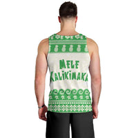 Green Mele Kalikimaka Hawaii Men Tank Top Funny Ho Ho Ho Santa Shaka LT14 - Polynesian Pride