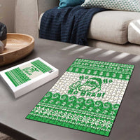 Green Mele Kalikimaka Hawaii Puzzle Funny Ho Ho Ho Santa Shaka LT14 - Polynesian Pride