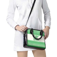 Green Mele Kalikimaka Hawaii Shoulder Handbag Funny Ho Ho Ho Santa Shaka LT14 - Polynesian Pride