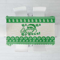 Green Mele Kalikimaka Hawaii Tablecloth Funny Ho Ho Ho Santa Shaka LT14 Green - Polynesian Pride